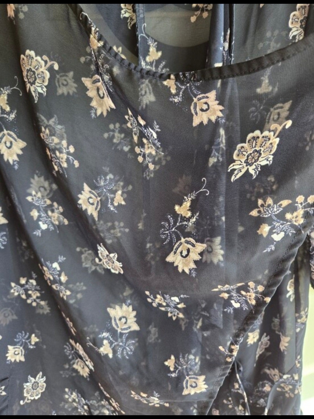 Band of Gypsies Navy Sheer Floral Kimono - Picture 4 of 6